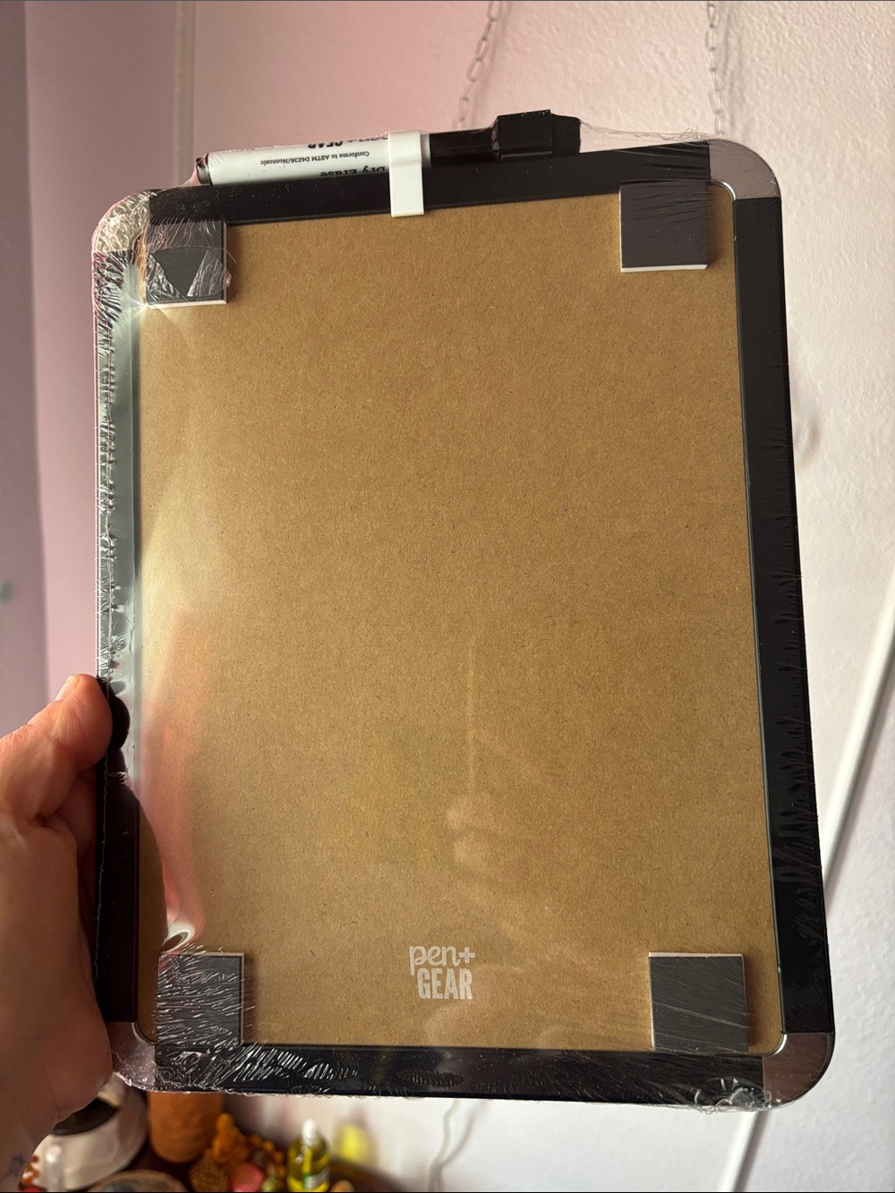 Magnetic Dry Erase Board - White with Black Frame - Picture 3 of 3